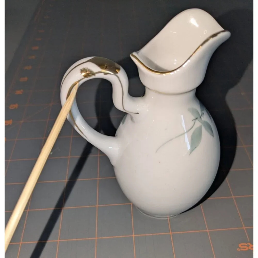 Vintage Noritake Azalea Porcelain Cruet Stopper Oil Vinegar red mark - Picture 5 of 10